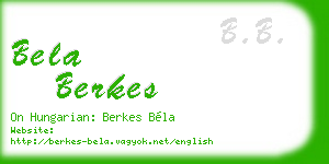 bela berkes business card