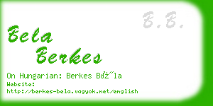 bela berkes business card
